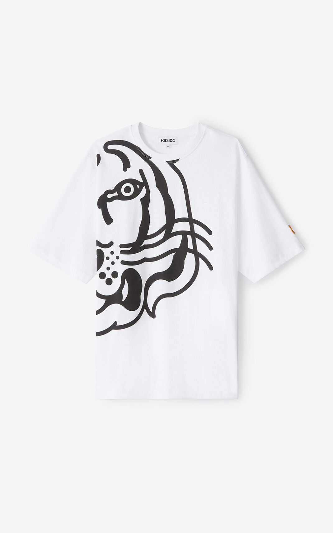 Kenzo K Tiger oversized T-shirts Herre - Hvide DK-383954